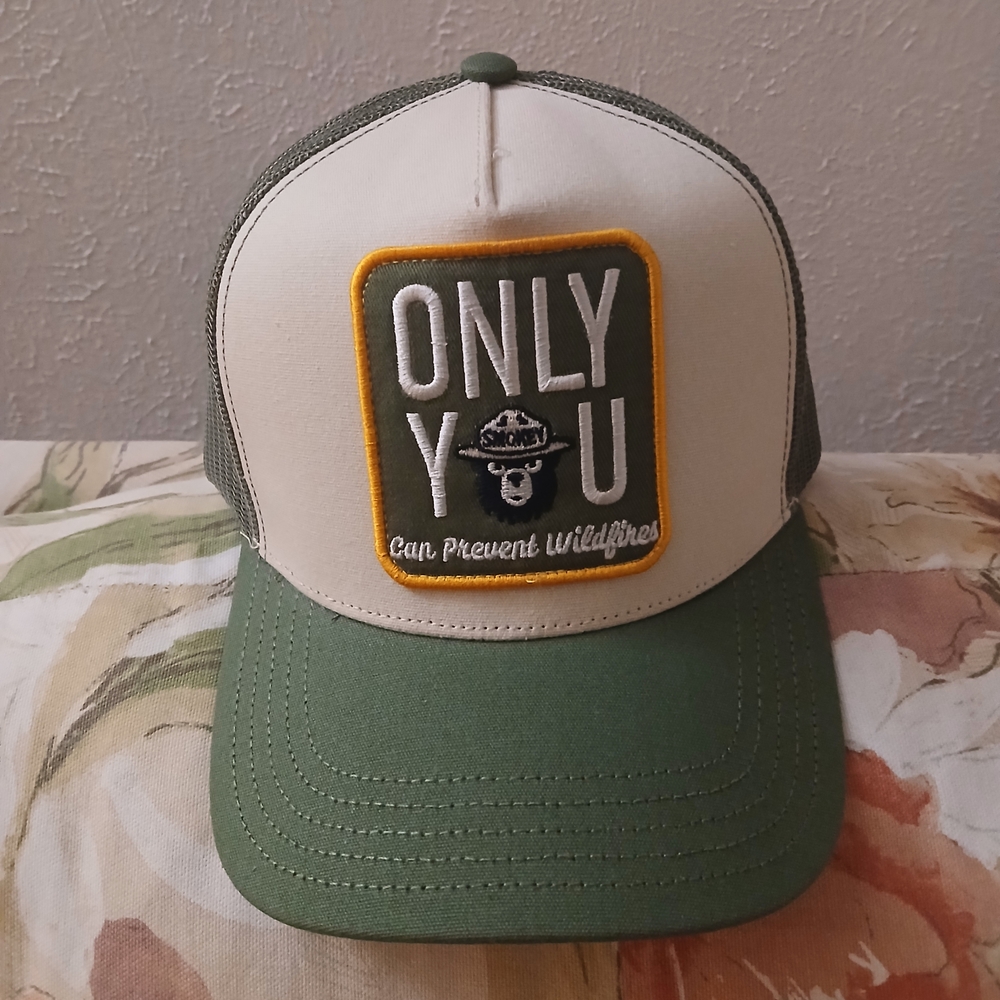 MAD Engine Green and Cream Hat